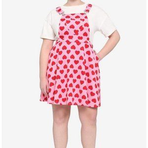 Pink & Red Heart Skirtall Plus Size NWT